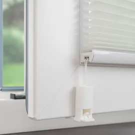 LIEDECO Klemmfix-Plissee »Ausbrenner« weiß, verspannt