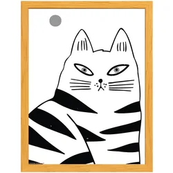 walther + design Liv Holz Bilderrahmen 30x40 cm, NATUR, dicke Katze