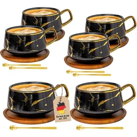 Intirilife Teetasse 0,2 l Schwarz 6 St.