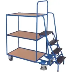 VARIOfit Kommissionierwagen mit 3 Ladeflächen hoch
