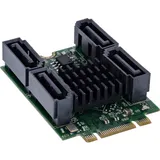 InLine Schnittstellenkarte M.2 Key B+M zu 4x SATA Stecker RAID, HyperDuo,