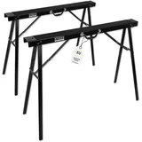 STROXX 2x Arbeitsbock mit 272Kg Tragkraft (136Kg pro Arbeitsbock) - Anti Slip Pad - robuster Stahlrahmen - mit Transportgriff - leicht zusammenklappbar - Werkstattbock - Unterstellbock - Sägebock
