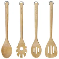 KitchenAid 4-teiliges Werkzeugset aus Birkenholz, Natur