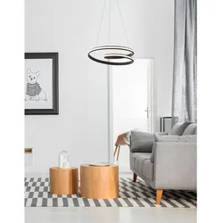 Malvi LED Hängelampe Sandig-Schwarz Weiß