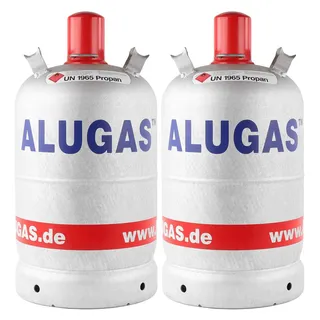 2x Alugas 11 kg Gasflasche - 10 Jahre TÜV - Fabrikneu - Leicht und langlebig