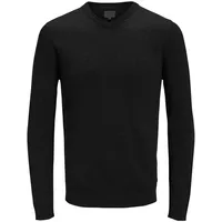 JACK & JONES Essential Basic Knitted Pullover Mit V-ausschnitt Black L