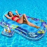 Subtail Luftmatratze Pool - Luftmatratze Wasser Pool Matratze mit Abnehmbarem GeträNkehalter - WasserhäNgematte Erwachsene Kinder - Groß Wassermatratze Schwimmmatratze