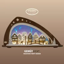 Weigla Schwibbogen LED Winter in der Altstadt 66 x 33,8 x 6 cm