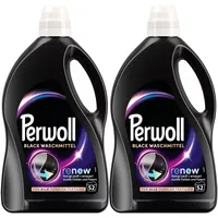 PERWOLL Black Waschmittel 2x52 WL (104 Waschladungen), Feinwaschmittel reinigt sanft und erneuert dunkle Farben und Fasern, für alle dunklen Textilien, mit Dreifach-Renew-Technologie