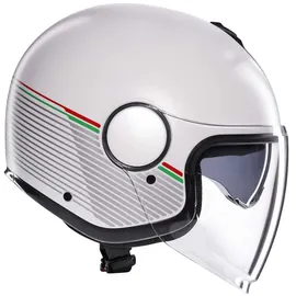 AGV Eteres Capoliveri Jethelm - Matt Weiß/Grau/Rot/Grün / L