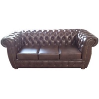 JVmoebel Chesterfield-Sofa Modernes großes 3-Sitzer Sofa in Chesterfield braun braun