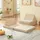 [en.casa] Kindersofa Norhulta 120 x 66 x 46 cm Cord beige