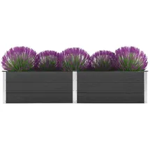 vidaXL Garten-Hochbeet 250 x 50 x 54 cm Grau