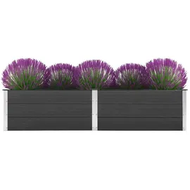 vidaXL Garten-Hochbeet 250 x 50 x 54 cm Grau