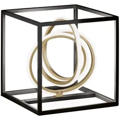 Fischer & Honsel LED-Tischleuchte Gisi Alu, Eisen, Stahl Metall Schwarz