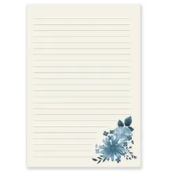 PUNCH STUDIO Notizbuch Spring Garden Blue 50480 A5 liniert m.Brosche