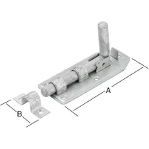 Vormann Bolzenriegel feuerverzinkt 160 x 65 mm