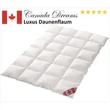 Canada Dreams Plus Luxus Winter Daunendecke Wärmegrad 4 Luxus Daunenflaum ☆☆☆☆☆ (200x200 cm)