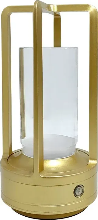 kapanou Tischlampe aus Metall, moderne und elegante Lampe, Lichtmodi mit warmweiß, kaltweiß und neutrumweiß, stufenlos dimmbar, ideal für Gartenabende oder eine gemütliche Atmosphäre