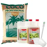 Weedness Canna Coco Plus 50 Liter + Dünger Set - Blumenerde Substrat Kokoserde Anzuchterde Palmenerde Rindenmulch Gartenerde Pflanzerde Grow