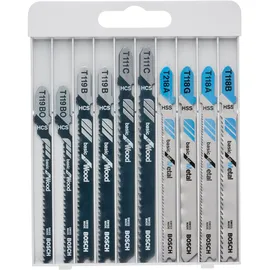 Bosch 10tlg. Stichsägeblatt Set Basic für Holz und Metall