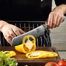 Zayiko Professional Series Damast Chefmesser 20 cm Klinge I Ahornholzgriff