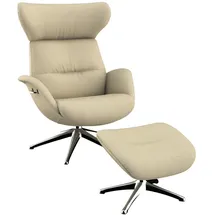 flexlux Relaxsessel More Polyester 90 x 107 x 89 cm Beige mit Kopfteil