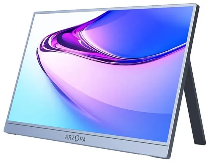 Arzopa A1S, 14,0 Portabler Monitor, 1920x1080, 60Hz, IPS, HDR, mini HDMI + USB-C, silber-grau