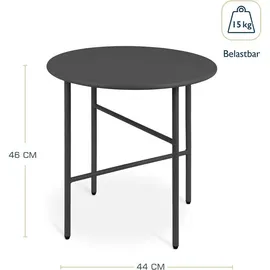 bomoe Beistelltisch Ø 44x46cm + Ø 53x36cm Schwarz