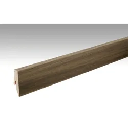 MEISTER Fußleiste Profil 3 PK Nussbaum 6440 für Laminatböden - 2380 x 60 x 20 mm