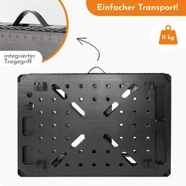 Lemodo Arbeitstisch Kunststoff/Metall 86,5x59,5x80,5 cm schwarz klappbar