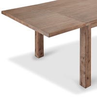 Ibbe Design Ansteckplatte Tischplatte für Alaska Ausziehbar Esstisch Natur Massiv Braun Lackiert Akazie Holz Esszimmer Tisch, L50xB90xH2,5 cm