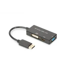 DIGITUS DisplayPort-Konverterkabel - DisplayPort / HDMI / DVI-D / DB15 0,2m