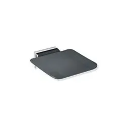 Hewi System 900 Klappsitz 900.51.2004092 Sitzfläche anthrazit, Wandkonsole Edelstahl verchromt