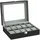 Songmics Uhrenbox, Schwarz, Glas, Holzwerkstoff, 25.5x7.8x20.2 cm, Ordnen & Aufbewahren, Aufbewahrungsboxen