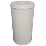 Proregal Selbstlöschender Papierkorb & Abfallsammler aus Metall | 50 Liter, HxØ 63x33,5cm | Grau