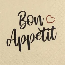 Serviette Bon Appètit 20tlg. Papier Braun