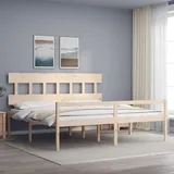 Prolenta Premium Seniorenbett Mit Kopfteil 200x200 Cm Massivholz
