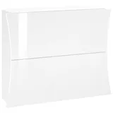 Schuhschrank INOSIGN "Arco, Schuhkipper, Schuhkommode", weiß (weiß hochglanz), B:101cm H:81,5cm T:26,5cm, Holzwerkstoff, Schränke, 2 Klappen mit Doppelschuhtrommeln, Frontbreite 90-101cm
