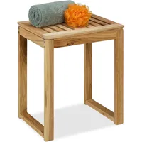 Relaxdays Hocker Holz 40 x 40 x 40 cm Braun