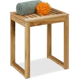 Relaxdays Hocker Holz 40 x 40 x 40 cm Braun