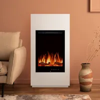 Noble Flame BRAVA [moderner Stand- oder Wand-Elektrokamin]: Weiß (warm)