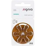 Siemens Signia Hörgerätebatterien Typ 312 (PR41, Braun) – 120 Stück (20 x 6) – Zink-Luft Batterien 1,4V – Lange Laufzeit & zuverlässige Leistung – Original Siemens Qualität