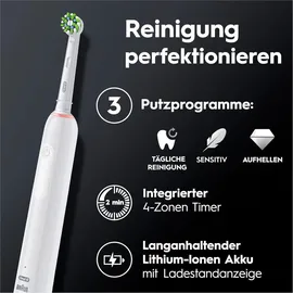 Oral-B Pro 3 3000 Sesitive Cean weiß + Aufsteckbürste