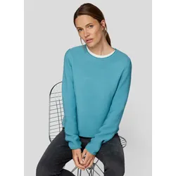 Rabe Strickpullover, mit Rundhalsausschnitt Rabe pfauenblau 44