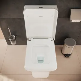 Hansgrohe EluPura Original Q Stand-WC Set mit WC-Sitz Weiß