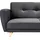 Beliani Schlafsofa Polyester 2-Sitzer Schwarz