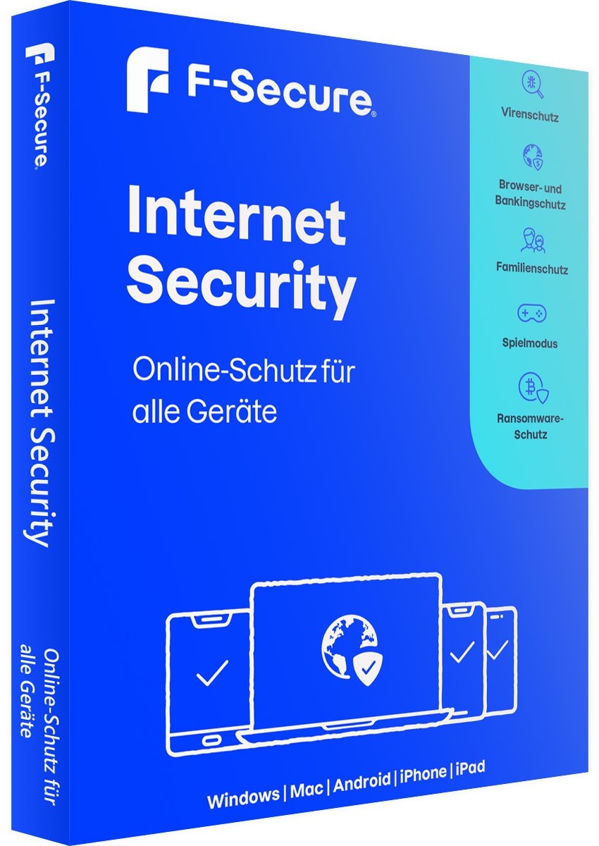 F-Secure Internet Security 2024 | 10 Geräte / 1 Jahr | Sofortdownload + Produ...