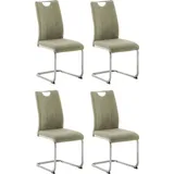 MCA Furniture Freischwinger »MCA Teresina - Olive / Edelstahl
