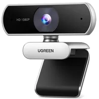 UGREEN FineCam Lite 1080P Webcam Full HD 1080P/30fps USB A Webcam mit Mikrofon PC, automatische Lichtkorrektur, 90° Ansicht, USB Webcam für Live Streaming, Konferenzen Switch 2 (Silbergrau)